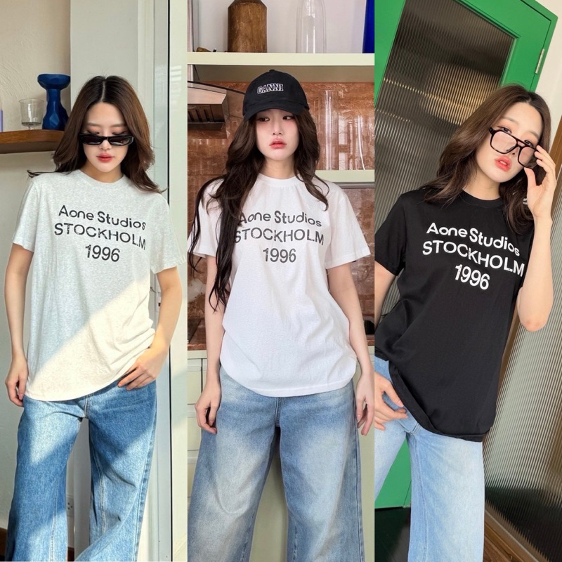 AONE studio T-Shirt เสื้อยืดคอกลมแขนสั้นแบรนด์ดัง มาแรงมากในตอนนี้ งานชนช็อปเลยค้า ดีเทลสกรีนอักษรแบรนด์