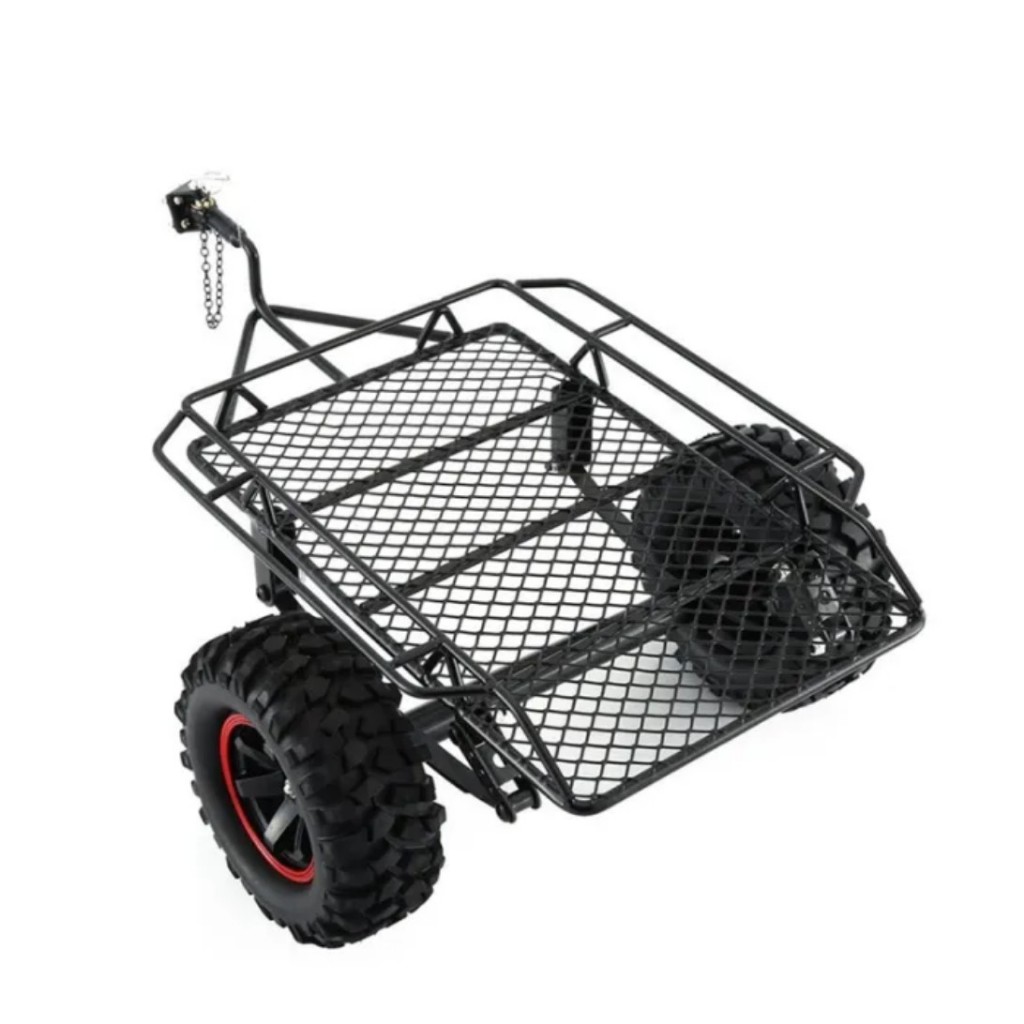 (สินค้าในไทย) พ่วง สำหรับ รถบังคับ สเกล 1/10   Metal Trailer Car Hopper Trail for Axial SCX10 Trx4 D90 Redcat 1/10