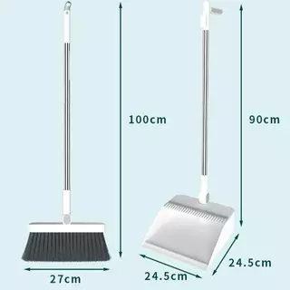 [ลูกค้าใหม่จ่าย 1 บาท] ชุดไม้กวาด ไม้กวาดพร้อมที่ตักผง ที่โกยผงชุดที่โกยผงเอนกประสงค์ ไม้กวาดพร้อมที่ตักขยะ