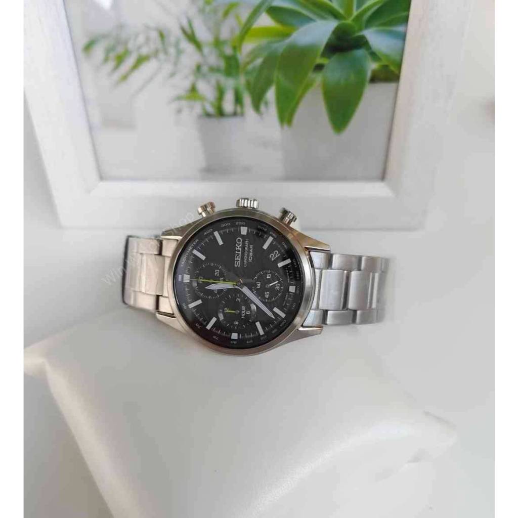 นาฬิกา Seiko Quartz Chronograph รุ่น SSB419P1 นาฬิกาข้อมือผู้ชาย กระจก Sapphire ของแท้ 100% ประกันศุนย์ Seiko ไทย
