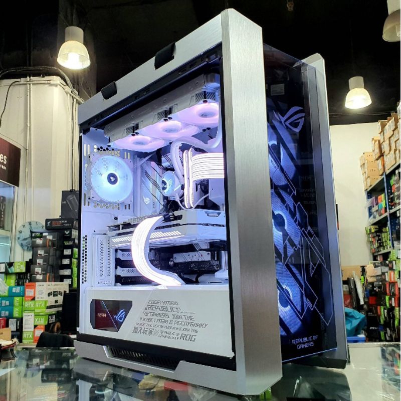 คอมประกอบ 2021 ASUS ROG IS WHITE Set INTEL i9-11900KF x ASUS ROG STRIX RTX3080 GAMING OC WHITE