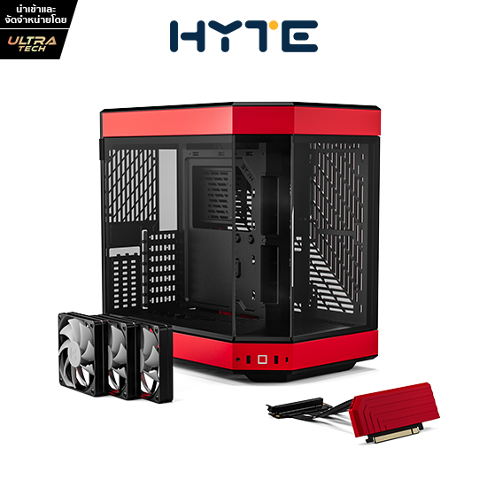 HYTE Y60 BLACK/RED (COMPUTER CASE / เคสคอมพิวเตอร์)