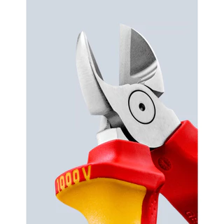 KNIPEX คีมปากเฉียงกันไฟ คีมปากเฉียงด้ามกันไฟ 1000V คีมปากเฉียง (VDE) ขนาด 5" 6" 7" ผลิตประเทศเยอรมัน (7006140, 7006160)