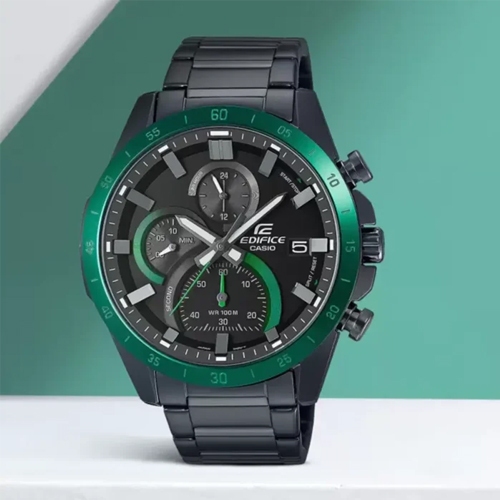 Edifice นาฬิกาข้อมือผู้ชาย สายสแตนเลส สีดำ รุ่น EFR-571DC,EFR-571DC-1A