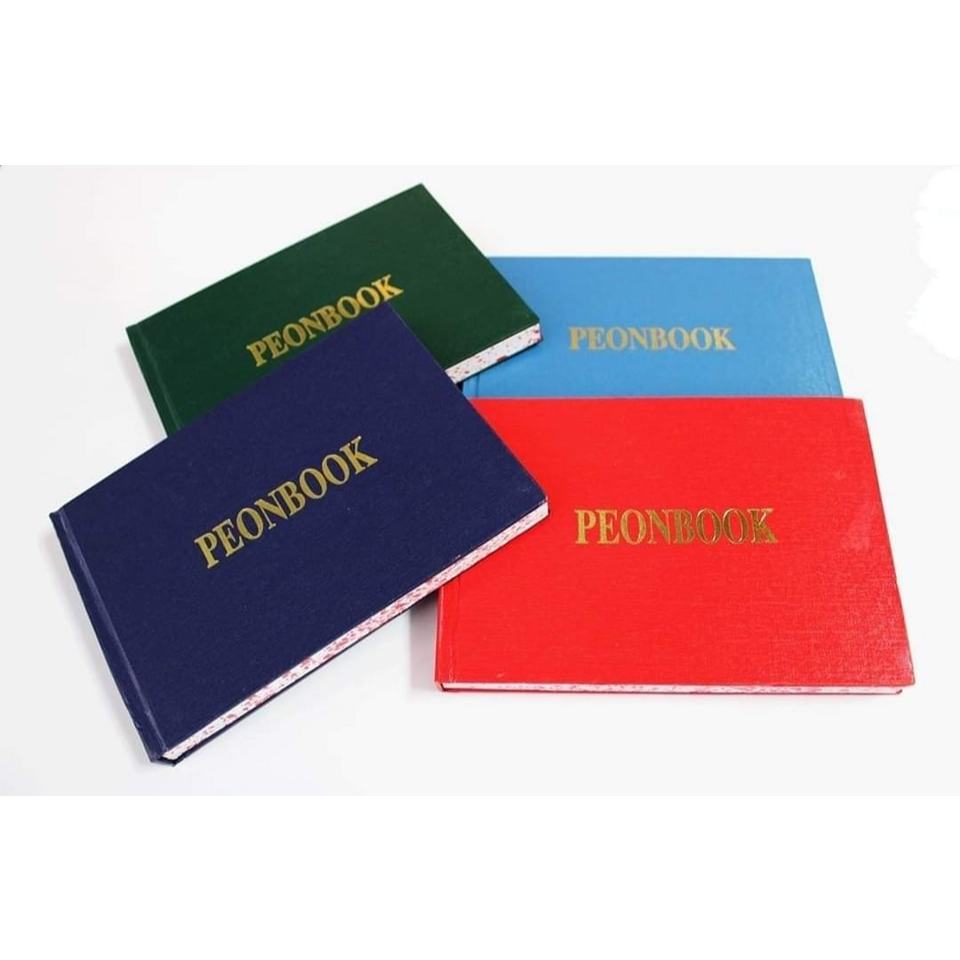 สมุดพีออนบุ๊ค 12×17 ซม. (100 แผ่น/เล่ม) ฟลามิงโก้ (คละสี)