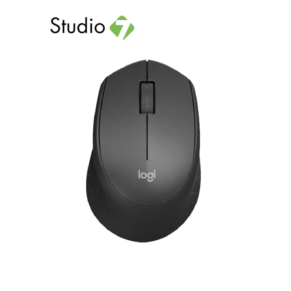 เมาส์ไร้สาย Logitech Mouse Wireless Silent Plus M331 Black by Studio7