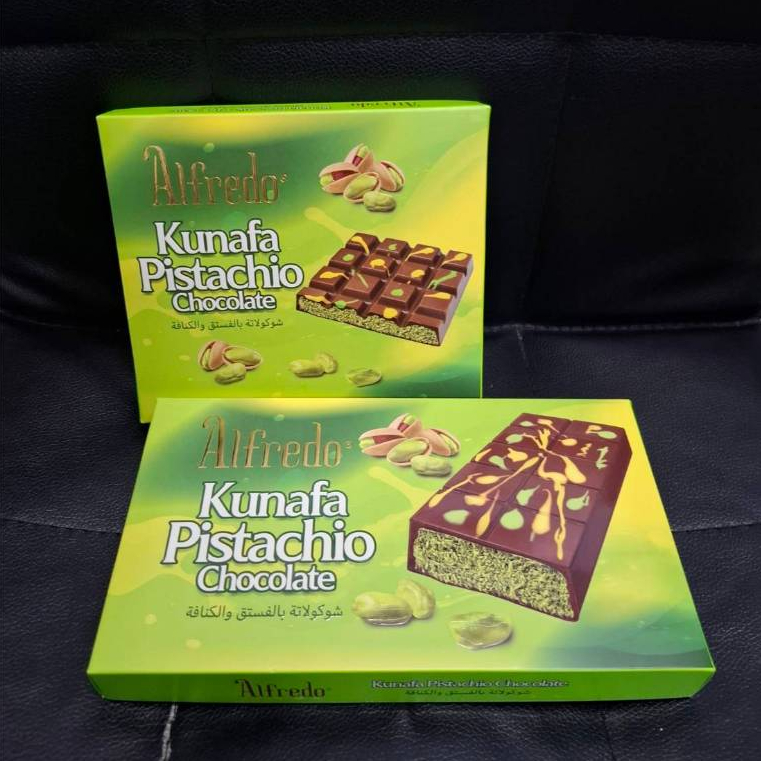 ช็อกโกแลตดูไบ Alfredo Kunafa Pistachio Chocolate มี 2 ขนาด จากมาเลเซีย