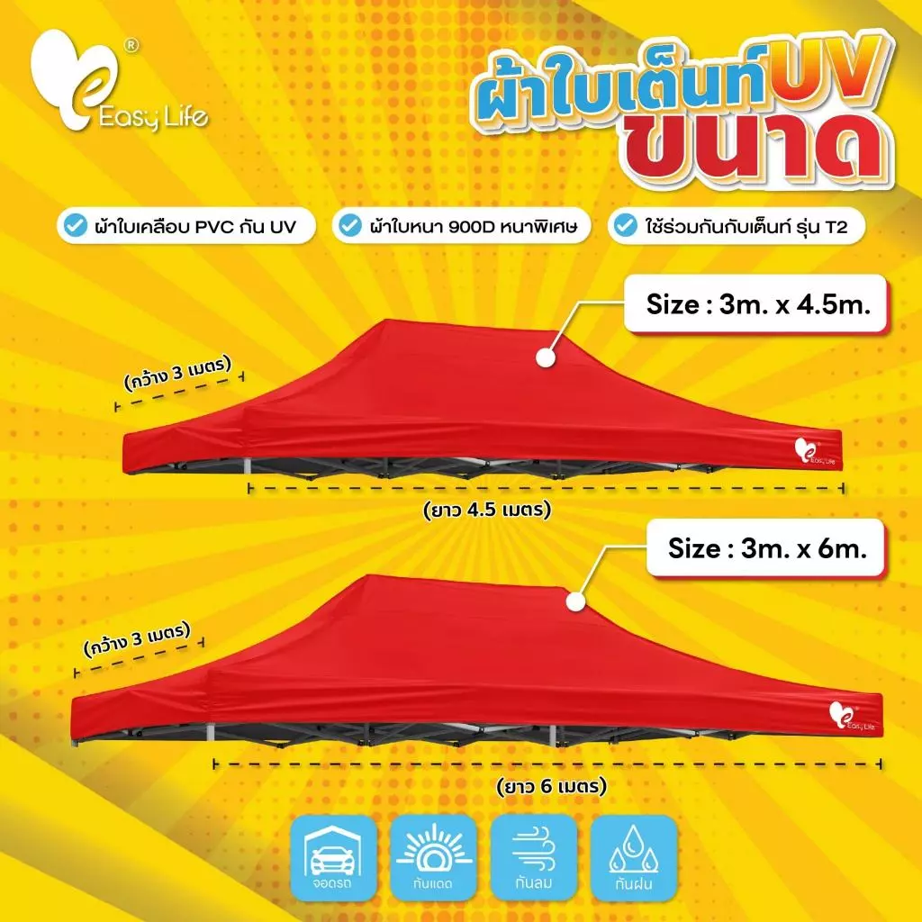 เฉพาะผ้าใบกันแดดUV ขนาด 3x4.5 3x6 เมตร ผ้าใบกันแดด ผ้าใบกันน้ำ ผ้าใบเต็นท์ ผ้าใบเต็นท์พับ ผ้าใบกันฝน ผ้าใบหนา ผ้าใบเต็นท