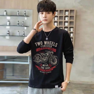 TL-1077 เสื้อยืดแขนยาวผ้านิ่มเด้ง ผ้านุ่มมากมีให้เลือก2สี ขาว/ดำ