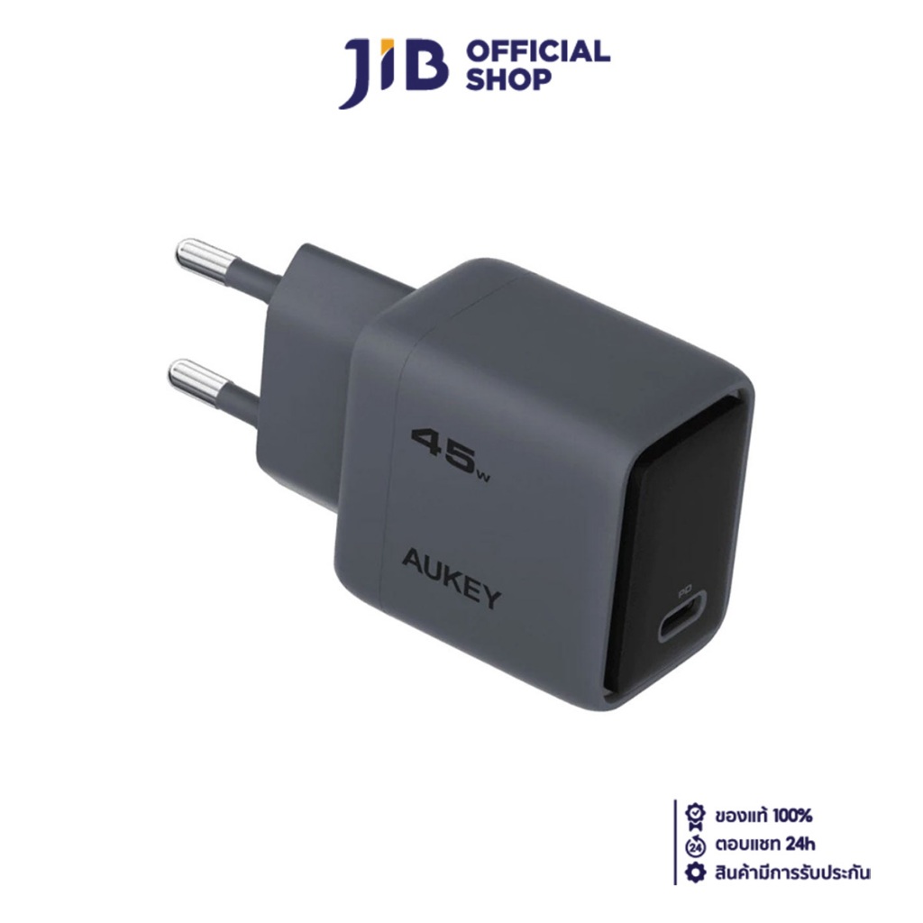 ADAPTER CHARGER (อะแดปเตอร์) AUKEY COMET 45W (PA-C2) WITH GaN TECH (BLACK)