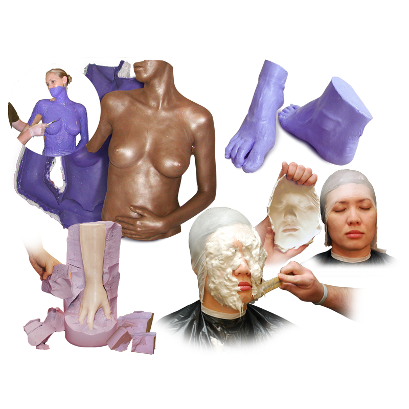 ยางซิลิโคนสำหรับถอดพิมพ์ผิวหนัง RA-22AB LIFECASTING SILICONE RUBBER ผสม 1:1 เนื้อนิ่ม แห้งไวมาก (ชุด 1 กก.)