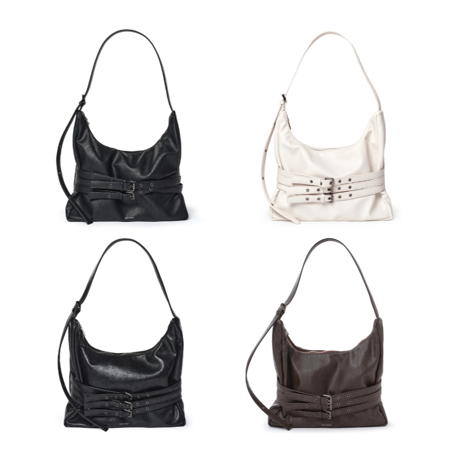 Samo Ondoh Trio Belt Mug Bag M (Chrome, Brushed Pink, Nappa Matte Black, Nappa Ivory)