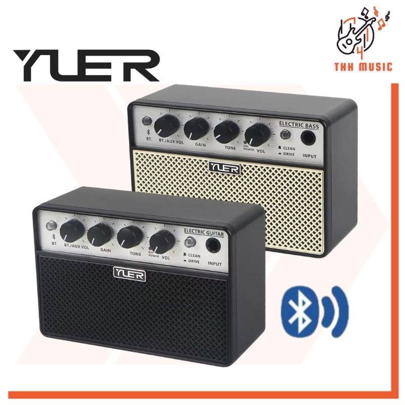 แอมป์กีตาร์ไฟฟ้า เบสไฟฟ้า YUER BA-10 แบบพกพา ชาร์จ USB Type-C