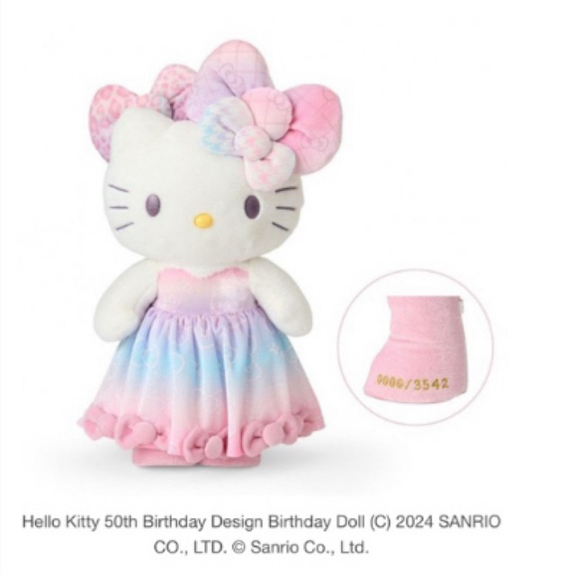 พร้อมส่งใน🇹🇭 ตุ๊กตา Hello Kitty 50th Anniversary limited edition “Hello Kitty 50th The Fashionable R