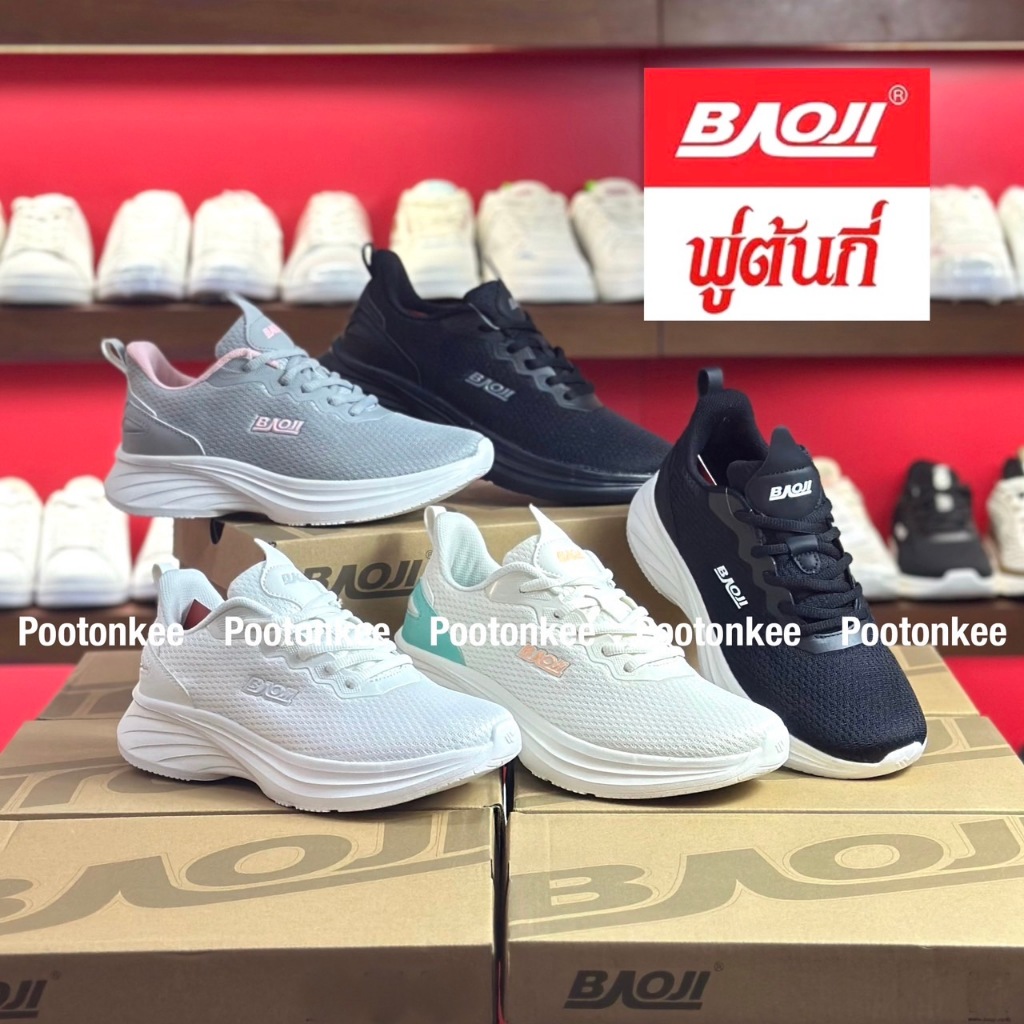 Baoji BJW 1119 รองเท้าผ้าใบบาโอจิ รองเท้าผ้าใบผู้หญิง แบบผูกเชือก ไซส์ 37-41 ของแท้ พร้อมส่ง