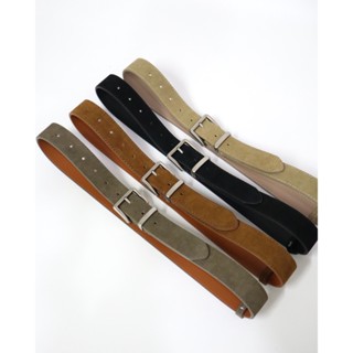 🔥หนังกลับ SUEDE Belt🔥❤️LULU❤️ RL-536 เข็มขัดหนังวัว  หัวเข็ม…
