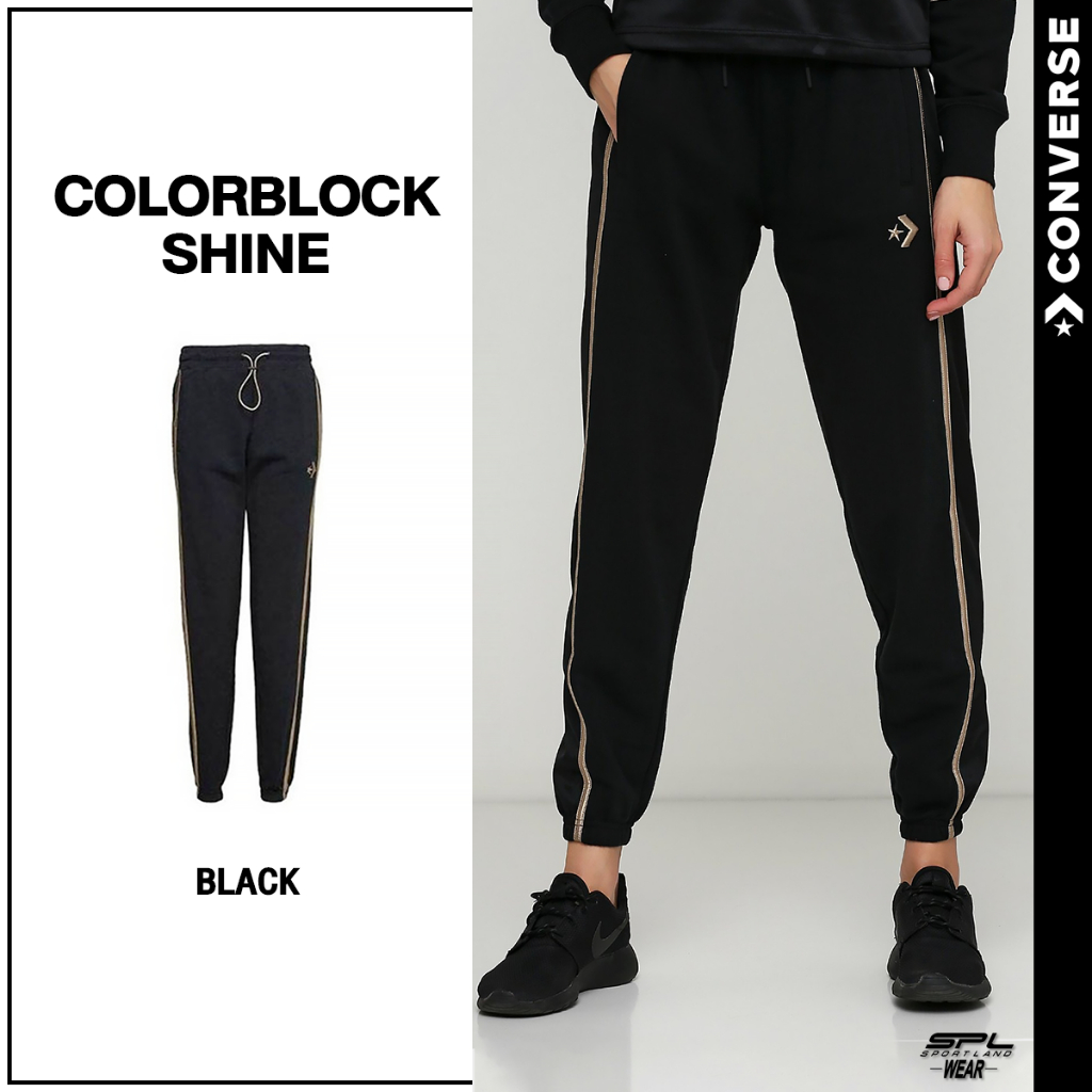 Converse กางเกง Pants ColorblockShine 123W01018BK  BK(1690)