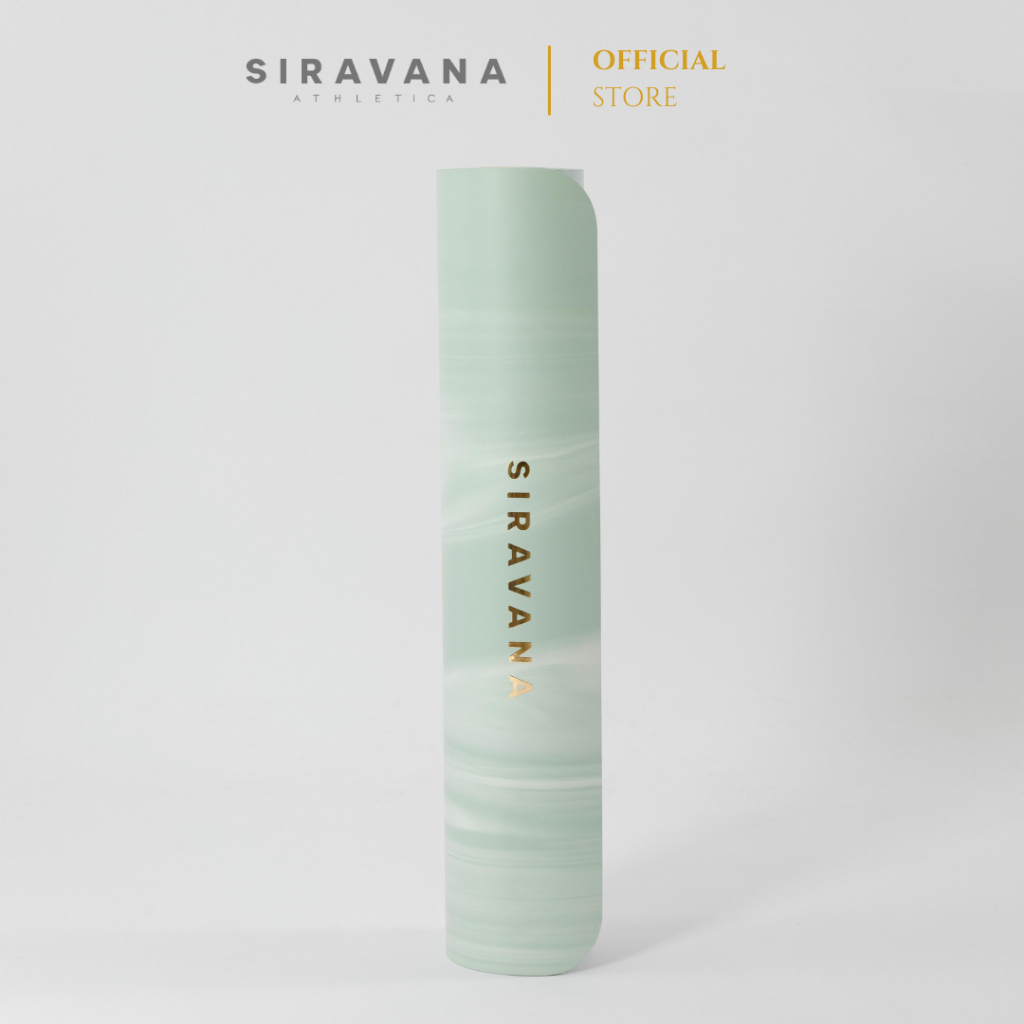 SIRAVANA เสื่อโยคะยางพารา รุ่น Macaroon Pastel Mint Green 6mm Premium Quality Natural Rubber Yoga Mat