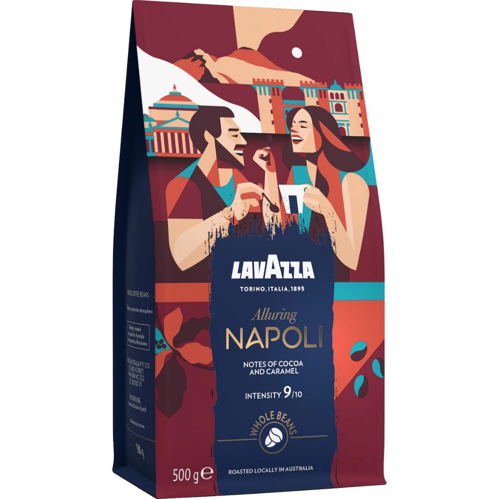 Lavazza Tales Of Italy Alluring Napoli Coffee Beans 500g /ลาวาซซา เทลส์ ออฟ อะลูริง นาโปลี อิตาลี เม