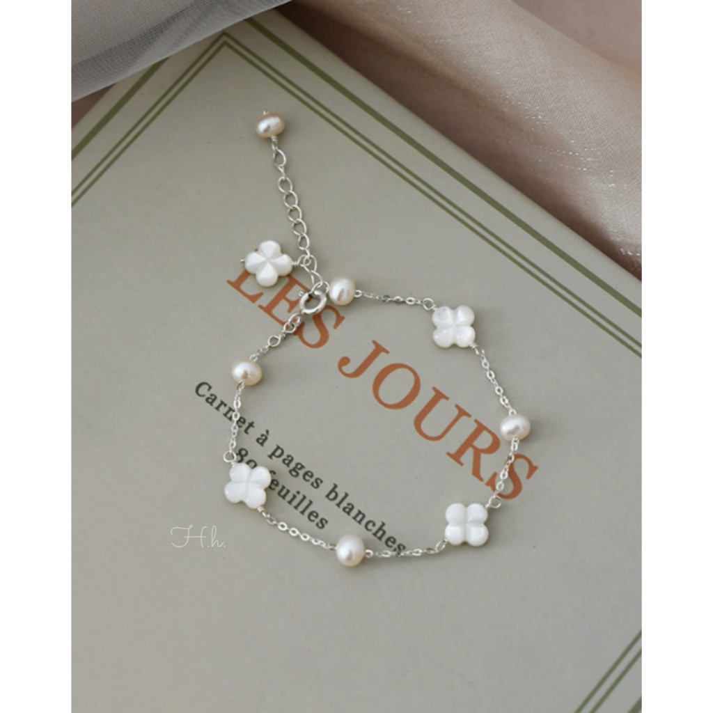 HH1st : สร้อยข้อมือ Always Luck ตัวเรือนเงินแท้ ไข่มุกแท้