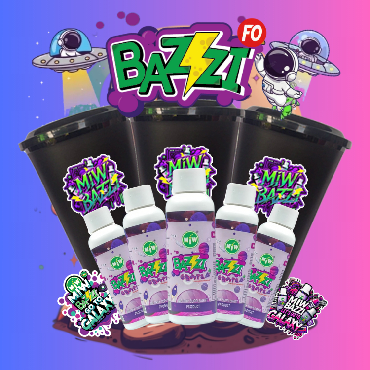 Miw BAZZI สูตรใหม syrup สำหรับสายปาร์ตี้ ใช้ผสมเครื่องดื่มสไปร์ทและน้ำอัดลมทุกชนิดหวานหอมเพลิดเพลิน