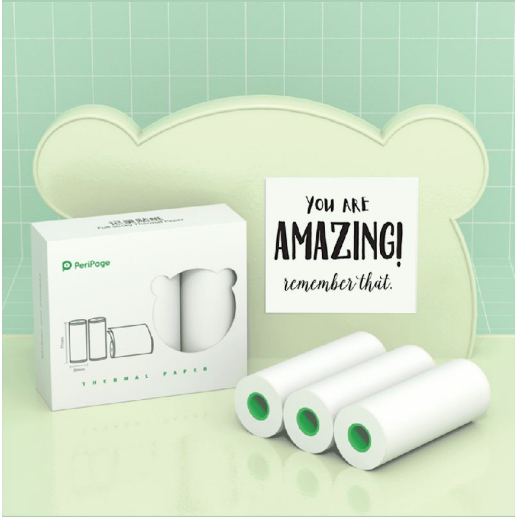 สติ๊กเกอร์เว้นขอบแบรนด์แท้ 77x30 mm. สำหรับ Peripage A9 [1 ม้วน]