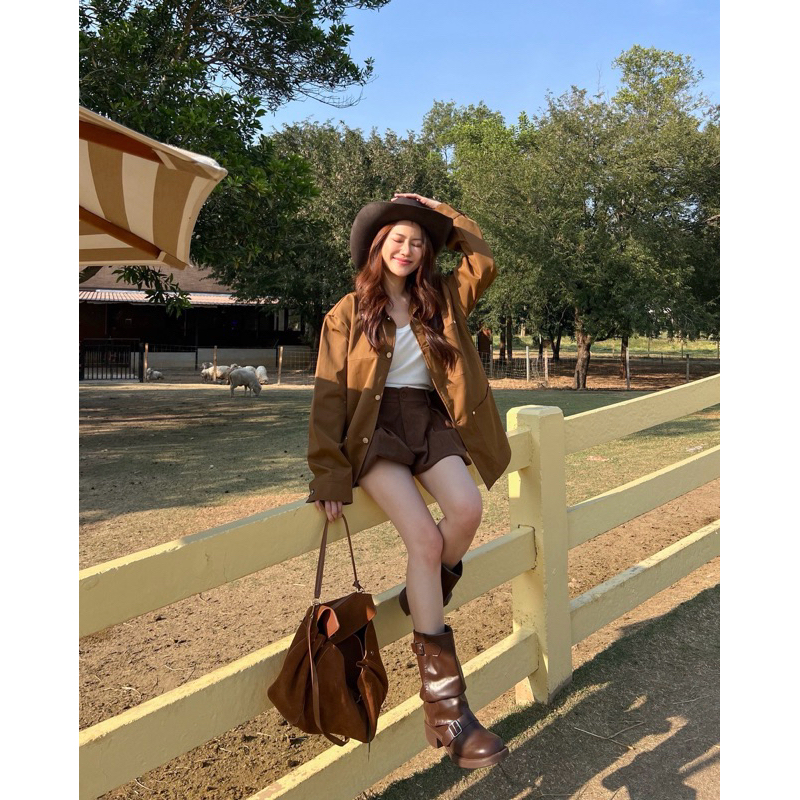 JACKET SUEDE แจกเกตแขนยาว ผ้าคอตตอนเนื้อเรียบ ผ้าเกรดคุณภาพเหมือนเดิม ตัวเสื้อซับใน
