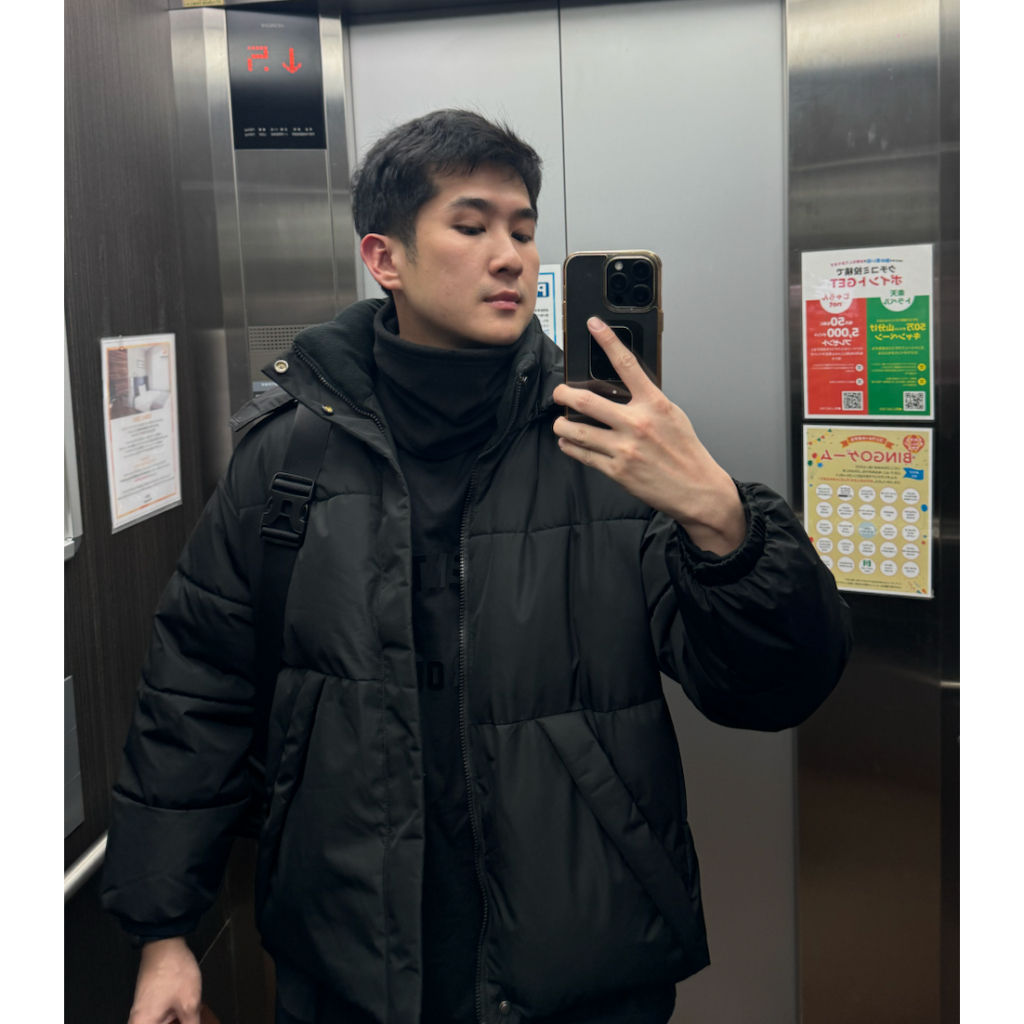 Unisex Oversized Puffer with Hoodie เสื้อกันหนาวพัฟเฟอร์ ฮู้ดถอดแยกชิ้นได้ (C192)