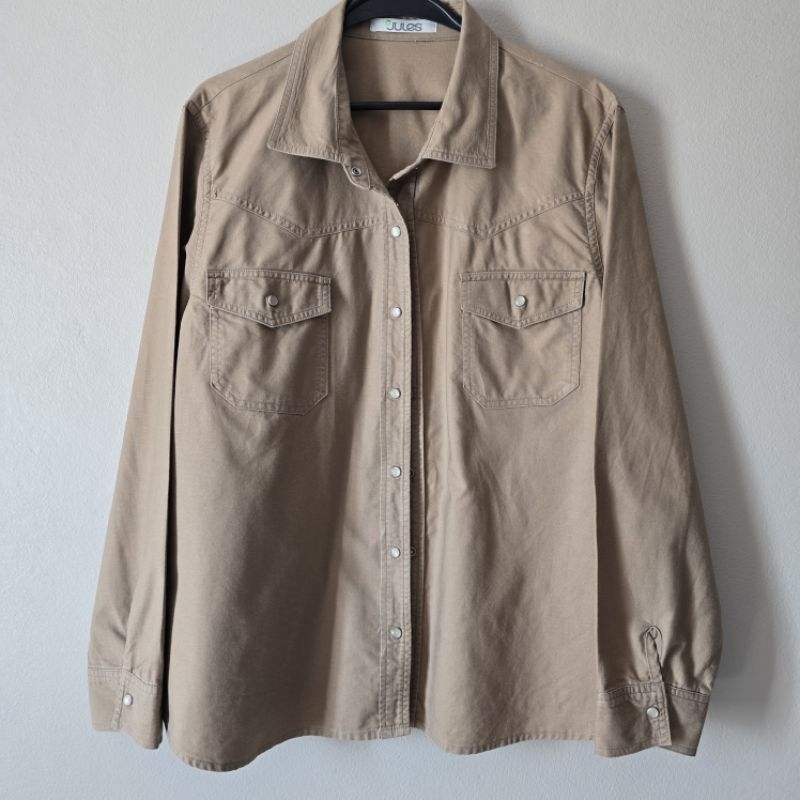 เสื้อ Jules ผ้าดี สีน้ำตาล