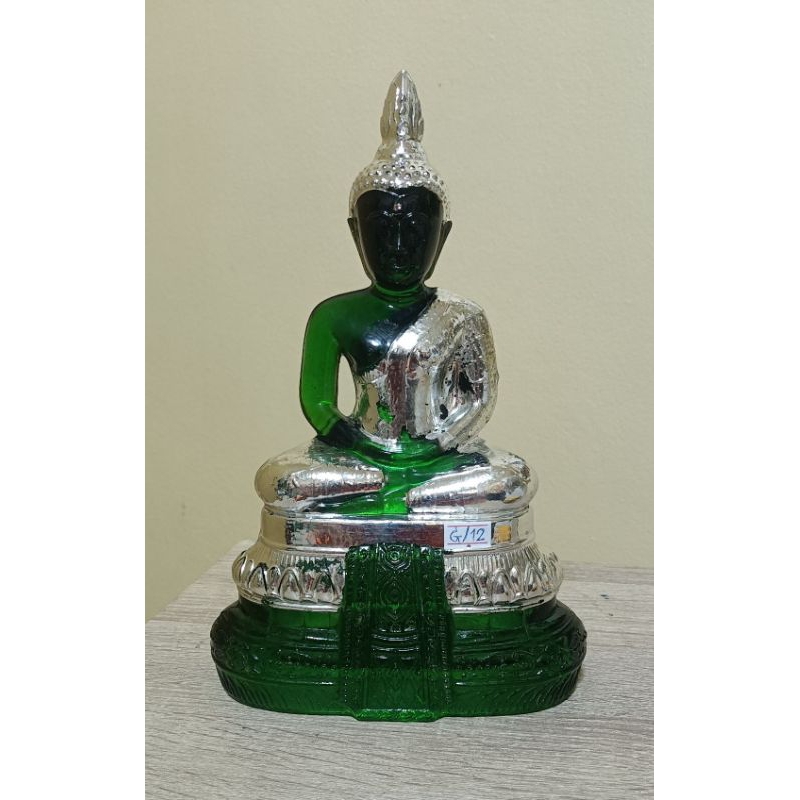 No. G/12 พระบูชา พระแก้วมรกต 25 พุทธศตวรรษ ปี พ.ศ.2500 (บล็อคไทยหน้าใหญ่)หล่อพิธี25พุทธศตวรรษ เนื้อแ