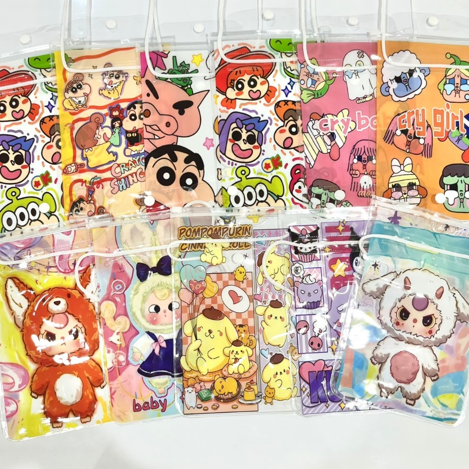 1ชิ้น ซองกันน้ำ กระเป๋ากันน้ำ เล่นสงกรานต์ ลายการ์ตูนน่ารักๆ พร้อมส่งในไทย สินค้า