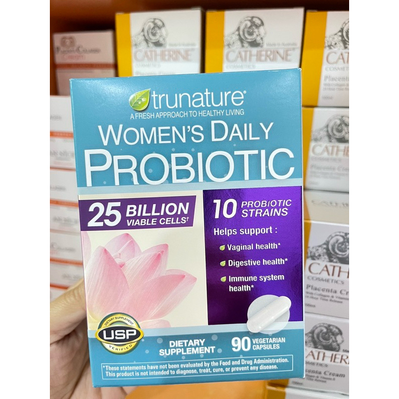 Trunature Women's Daily Probiotic โปรไบโอติก สำหรับผู้หญิง ดูแลภายใน 90เม็ดจากอเมริกา