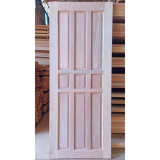 บานประตู9ฟักไม้จริงอบแห้ง