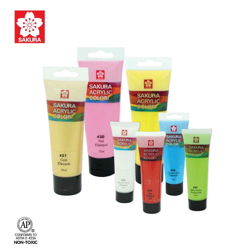 SAKURA สีอะคริลิค หลอดใหญ่ 75 ml XAC