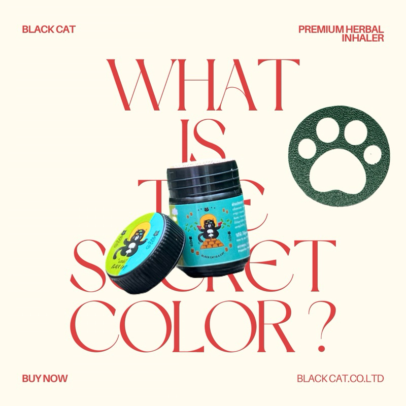 อโรมาหอม Black Cat แมวดำ หอมเย็นสดชื่น กลิ่นไม่แก่ รุ่นใหม่ล่าสุด พร้อมสุ่มสีตะแกรง