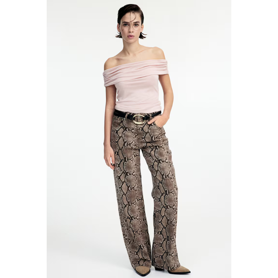 H&M Gathered off-the-shoulder top Women Gathered off-the-shoulder top 1267019_1
