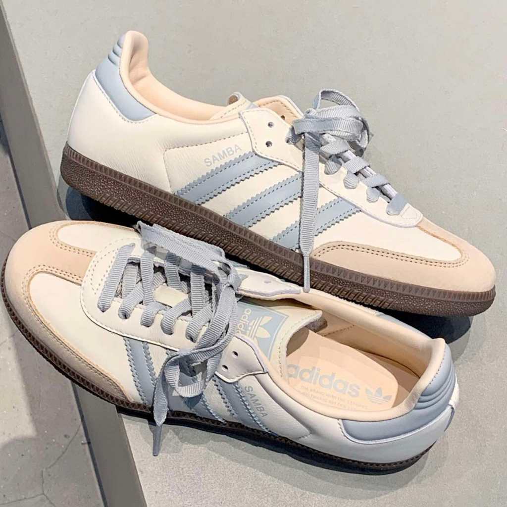 (พร้อมส่ง) Adidas Samba OG "Cream White Wonder Silver" (แท้100%)