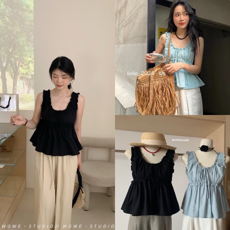 เสื้อคอยูช่วงเอวยางยืดรุ่น 8624 TAG:WG.WE