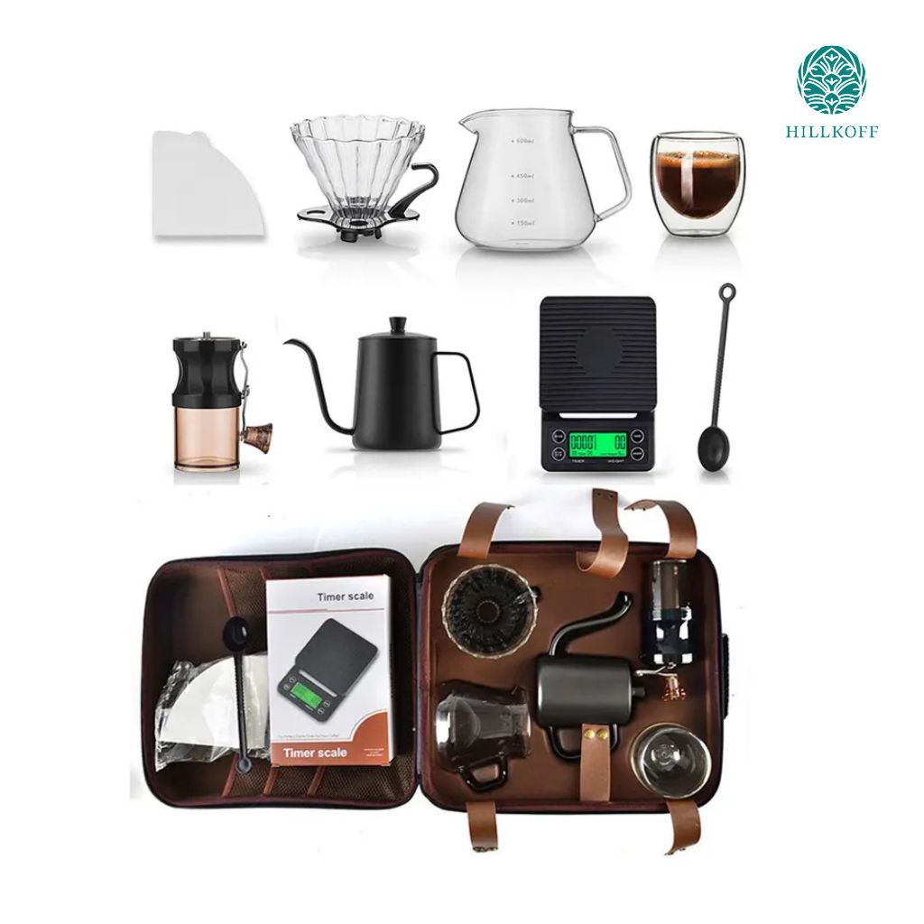 Hillkoff : Travel Drip Set อุปกรณ์ดริปกาแฟ ชุดดริปกาแฟ Travel Set Coffee Maker อุปกรณ์ Slow Bar - รูปที่ 2