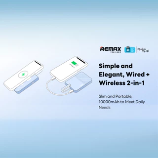 [ CCC ] Remax Wireless Power Bank 10000mAh RPP-30 (N) - พาวเวอร์แบงค์ ชาร์จไร้สาย จอ LED ชาร์จไว 30W