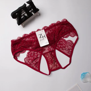 ZH.313 กางเกงชั้นในผู้หญิงลูกไม้สุดเซ็กซี่ บิกินี่เอวต่ำลูกไม้โชว์หลัง