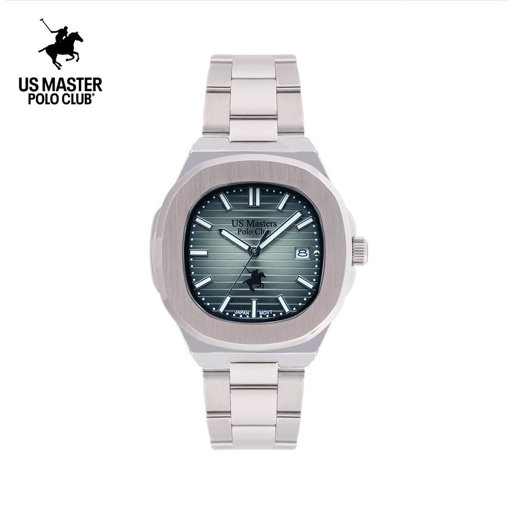 USM-DD17 นาฬิกาข้อมือ มีวันที่ กันน้ำได้ สายสแตนเลส มีใบประกันแท้ 1 ปี แบรนด์ US Master Polo Club