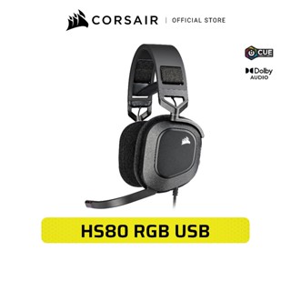 CORSAIR Headset HS80 RGB USB Wired Gaming Headset — Carbon -…