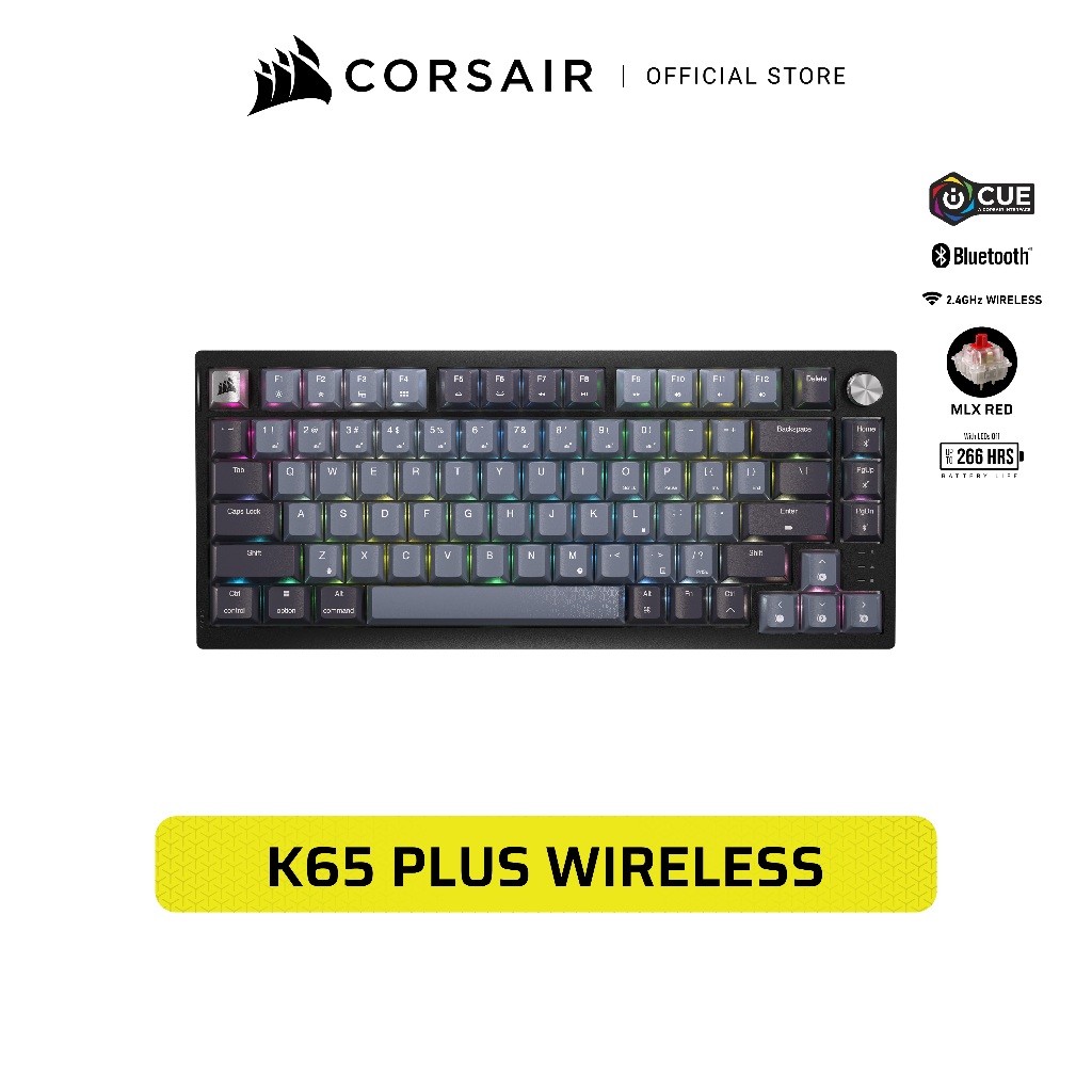 CORSAIR GAMING K/B K65 PLUS WIRELESS [US] : CH-91D401L-NA
