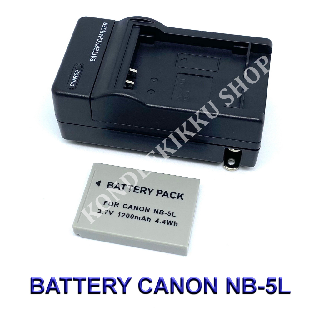 (Set 1+1) NB-5L / NB5L Battery and Charger For Canon S100,S110,SX200 IS,SX230 HS,SD790 IS,SD800 IS,S