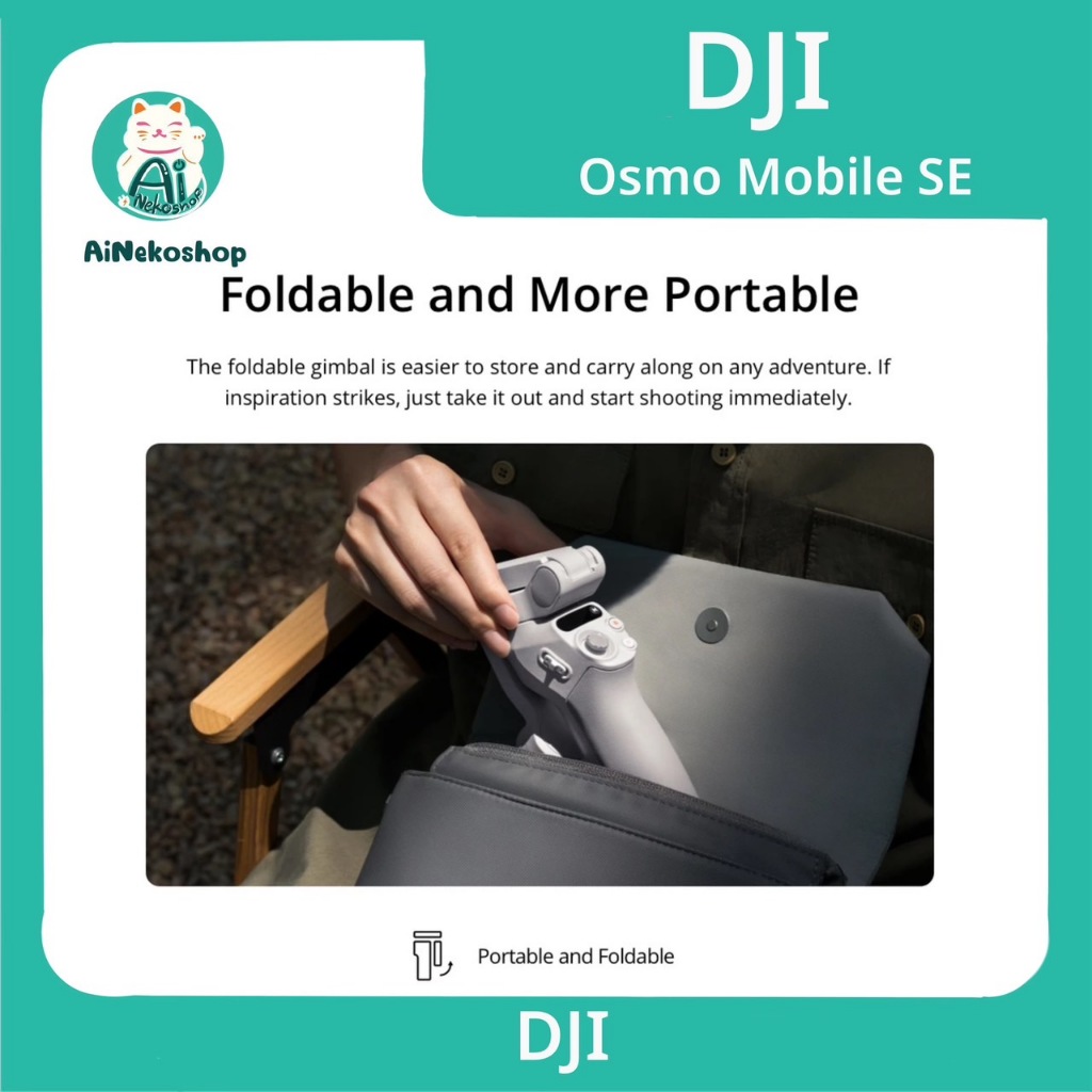 DJI Osmo Mobile SE - Smartphone Stabilizer | ไม้กันสั่นสำหรับสมาร์ทโฟน | ระบบกันสั่น 3 แกน | ตัวเครื่องพับได้น้ำหนักเบา