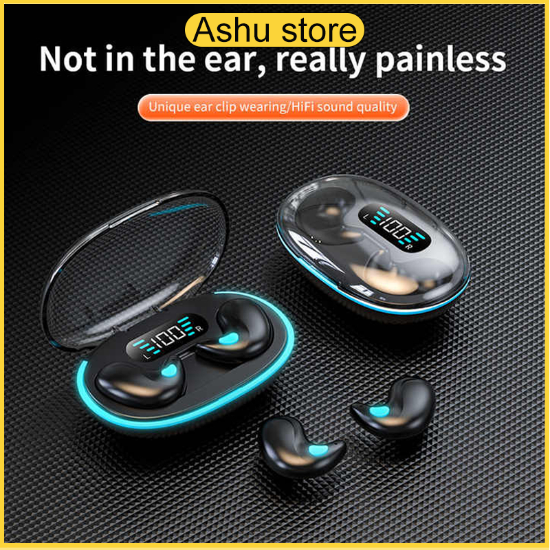 หูฟังไร้สาย Bluetooth X55 หูฟังอินเอียร์ตัดเสียงรบกวน กันน้ำ จอแสดงผล LED แบบโปร่งใส คุณภาพเสียงสูง