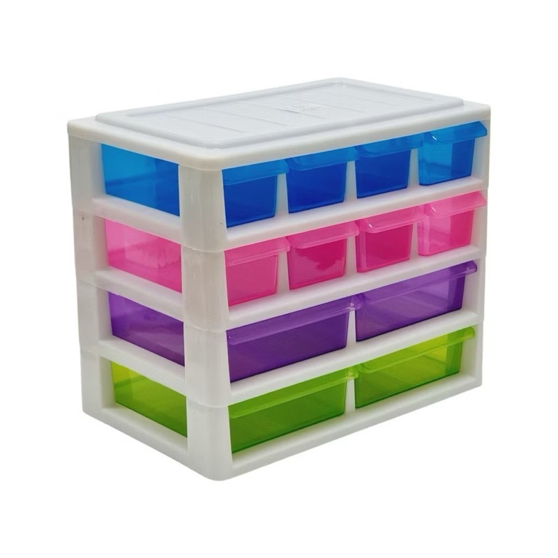 กล่องลิ้นชักเล็ก 3-4 ชั้น เก็บของอเนกประสงค์ จัดระเบียบบนโต๊ะ แบรนด์ PMP รุ่น 504/3 และ 504/4 - รูปที่ 2