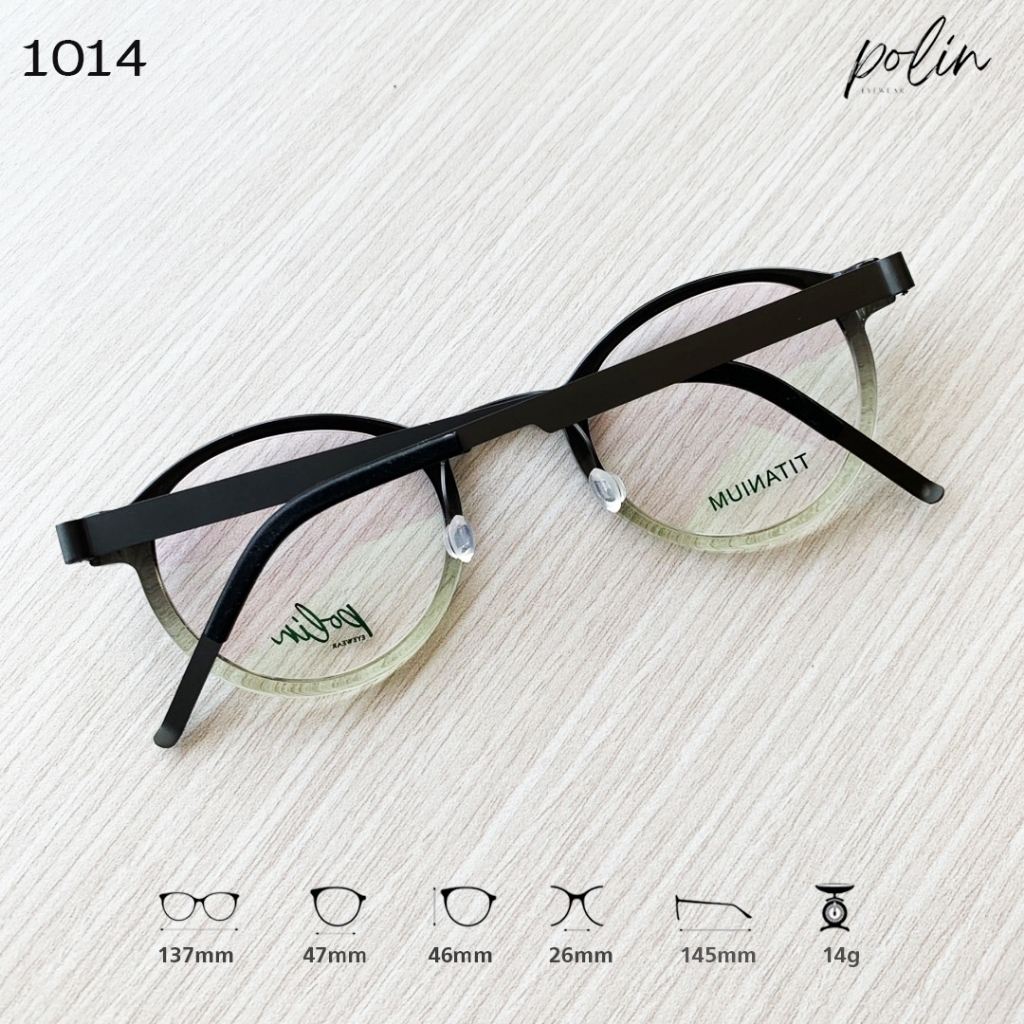 Polin กรอบแว่นสายตา รุ่น 1014 เนื้อไทเทเนียม เบาทน ไร้สกรู ทรงสวยหรู - รูปที่ 3
