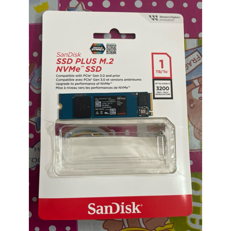 SANDISK PLUS 1TB SSD M.2 NVMe 2280 PCIe 3 [มือสอง]